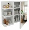 TREND WERK Spiegelschrank Badezimmer mit Ablage & Stauraum (59×16×50 cm Hängender Badezimmerschrank zur Wandmontage mit Regal) – modern & pflegeleicht Bild 2
