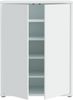Forte ALICE SPRINGS Schuhschrank 70 80, moderner Flurschrank mit 2 Türen und 4 Einlegeböden, Holzwerkstoff, Secret Grey, 74,5 cm breit x 99,1 cm hoch x 34,9 cm tief Bild 4