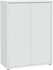 Forte ALICE SPRINGS Schuhschrank 70 80, moderner Flurschrank mit 2 Türen und 4 Einlegeböden, Holzwerkstoff, Secret Grey, 74,5 cm breit x 99,1 cm hoch x 34,9 cm tief Bild 3