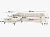 Micadoni Ecksofa Mamaia 5-Sitzer Links Boucle Baloo Beige schwarze Beine Bild 2
