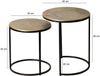 FINEBUY Beistelltisch FB73721 Metall Beistelltisch Alu Wohnzimmertisch Couchtisch Aluminium (Dekorative Ablage mit strukturierter Oberfläche), Kompakte Tische für moderne Wohnräume Bild 3