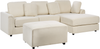 Linksseitiges Ecksofa mit Ottomane KOHLO Stoff Helles Beige Linksseitig Bild 4