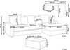 Linksseitiges Ecksofa mit Ottomane KOHLO Stoff Helles Beige Linksseitig Bild 2