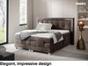 MEBLINI Boxspringbett Elektrisch TARENTE 180x200 cm mit Bettkasten und LED – H3/Braun Samt Polsterbett - Doppelbett mit Toppers & Taschenfederkern-Matratzen Bild 2