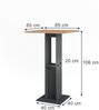 Bartisch Repose Goldkraft Eiche/Anthrazit 65 x 65 cm Vicco Bild 2