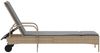 Sonnenliege, Gartenliege mit Rollen und Auflage Beige Poly Rattan Bild 5