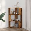 vidaXL Eck-Bücherregal 3 Böden Altholz-Optik 50x50x102cm Holzwerkstoff 852598 Bild 3