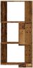 vidaXL Eck-Bücherregal 3 Böden Altholz-Optik 50x50x102cm Holzwerkstoff 852598 Bild 4