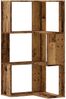 vidaXL Eck-Bücherregal 3 Böden Altholz-Optik 50x50x102cm Holzwerkstoff 852598 Bild 2