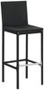 vidaXL Garten-Barhocker mit Kissen 4 Stk. Schwarz Poly Rattan 313437 Bild 3