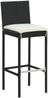 vidaXL Garten-Barhocker mit Kissen 4 Stk. Schwarz Poly Rattan 313437 Bild 2