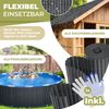 KESSER® PVC Sichtschutzmatte Sichtschutzzaun Balkonverkleidung Windschutz verstärkte Lamellen für Garten Balkon & Terrasse Balkonumrandung inkl Kabelbindern, Abdeckung & Handschuhe Schwarz, 120 x 500 cm Bild 5