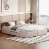Simurq Polsterbett Stauraumbett Doppelbett Bettgestell 160x200 cm (Geeignet für kleine Wohnungen), mit Komforthöhe, Leises Design Bett Mit Lattenrost Bild 3