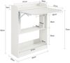 SoBuy FWT92-W Schreibtisch, Spanplatte, Melamin, Weiß, 61 x 82 x 37 cm Bild 3