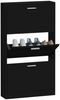 vidaXL Schuhschrank Schwarz 59x17x108 cm Holzwerkstoff 342528 Bild 4