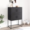vidaXL Sideboard Schwarz 68,5x38,5x107 cm Stahl 846482 Bild 3