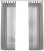 2er-Pack Gardinen Transparent Vorhang Set Wohnzimmer Voile Schlaufenschal mit Bleibandabschluß HxB 245x140 cm Grau, 61000CN Bild 2