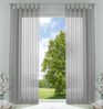 2er-Pack Gardinen Transparent Vorhang Set Wohnzimmer Voile Schlaufenschal mit Bleibandabschluß HxB 245x140 cm Grau, 61000CN Bild 5