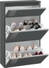 Schuhschrank >Magione< in Anthrazit Hochglanz - 60x108x26.5cm (BxHxT) Bild 4