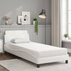vidaXL Bett mit Matratze "Dover" Weiß 90x200 cm Kunstleder 3208338 Bild 3