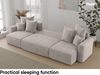 MEBLINI Schlafcouch mit Bettkasten - 312 x 142 x 73 cm - Beige Cordstoff - DAVE - Ecksofa mit Schlaffunktion - Sofa mit Relaxfunktion und Kopfstützen - Couch U-Form - Eckcouch - Wohnlandschaft Bild 5