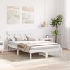 vidaXL Bettgestell mit Kopfteil Weiß 135 x 190 cm Massivholz Kiefer 872174 Bild 3