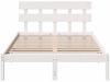 vidaXL Bettgestell mit Kopfteil Weiß 135 x 190 cm Massivholz Kiefer 872174 Bild 5