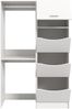 Waschmaschienenumbau Set (B/H/T: 116x195x68 cm) in weiß Nachbildung Bild 3