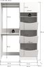 Waschmaschienenumbau Set (B/H/T: 116x195x68 cm) in weiß Nachbildung Bild 4