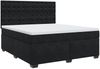 vidaXL Boxspringbett mit Matratze Schwarz 180x200 cm Samt 3293292 Bild 3