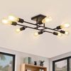 Nettlife Deckenleuchte Deckenleuchte Deckenlampe Vintage Wohnzimmer E27, LED wechselbar, Wohnzimmer Schlafzimmer Esszimmer Bild 5