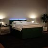 vidaXL Boxspringbett mit Matratze Dunkelgrün 140x200 cm Samt 3290067 Bild 4