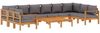 vidaXL 8-tlg. Garten-Sofagarnitur mit Kissen Massivholz Akazie 3214866 Bild 2