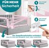 KESSER® Bettschutzgitter Reise Bett Rausfallschutz verstellbar Bed Guard Rail Bumper, Kinder/ Baby, Bettgitter Klappbar, Kinderbett Kinderbettschutzgitter, Tasche, Farbe, Höhe: 72 bis 96cm Rosa, 180cm Bild 3