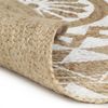 vidaXL Teppich Handgefertigt Jute mit weißem Aufdruck 120 cm [133696] Bild 2