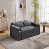 Schlafsofa 140,5 x 74 x 82 cm in Grau mit verstellbarer Rückenlehne, USB-/Typ-C-Anschluss, Stauraum und Rollen Bild 3