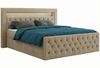 MEBLINI Boxspringbett GARDA 160x200 cm mit Bettkasten und LED – H3/Beige Samt Polsterbett - Gepolstert Doppelbett mit Matratze und Topper - Polsterbett mit Stauraum - Bett mit Kopfteil – Stauraumbett Bild 2