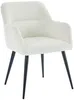 Vente-unique - HEKA Stuhl Stoff Weiß - B 61 cm x H 78 cm x L 59,5 cm Bild 4