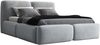 Polsterbett OLKE 90x200 mit Matratze, Bettkasten und Lattenrost. Farbe: Silber 15 Bild 4
