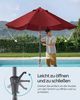 SONGMICS Terrassenschirm 300 cm, UV-Schutz UPF 50+, Sonnenschirm klappbar mit Kurbel, für Balkon, Pool, mit Ständer, rot Bild 3