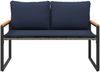 vidaXL Bank mit Kissen Grau und Marineblau 115 x 65 x 72 cm Rattan 42026944 Bild 5