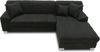 DOMO. collection Ecksofa Capri, Sofa in L-Form mit Füßen aus Chrom, Eckcouch, Polsterecke, Couch 239 x 152 x 75 cm (BxTxH), schwarz Bild 5