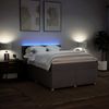vidaXL Boxspringbett mit Matratze Taupe 140x200 cm Stoff 3289007 Bild 5