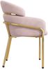 Esszimmerstuhl, Samt mit Metallgestell, 2 Stück, 79x56,9x54,5, Rosa Bild 5