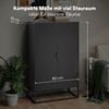 skølm 'Izar' Kommode, Metall, schwarz, 125x80x40 cm, Metallschrank mit 3 Fächern Bild 5