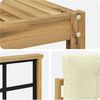 vidaXL Outdoor-Sofagarnitur mit Kissen 7 pcs Weiß und Creme 3386174 Bild 5