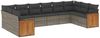 vidaXL 10-tlg. Garten-Sofagarnitur mit Kissen Grau Poly Rattan 3260408 Bild 2