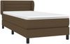 vidaXL Boxspringbett mit Matratze Dunkelbraun 90x190 cm Stoff 3126288 Bild 3