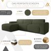 AX LIVING Couch Sofa L Form Didim mini Grün 310 cm breit, stilvoll L Bild 5