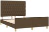 Doppelbett mit Kopfteil Stoff Dunkelbraun 140x190 cm [3125295] Bild 4